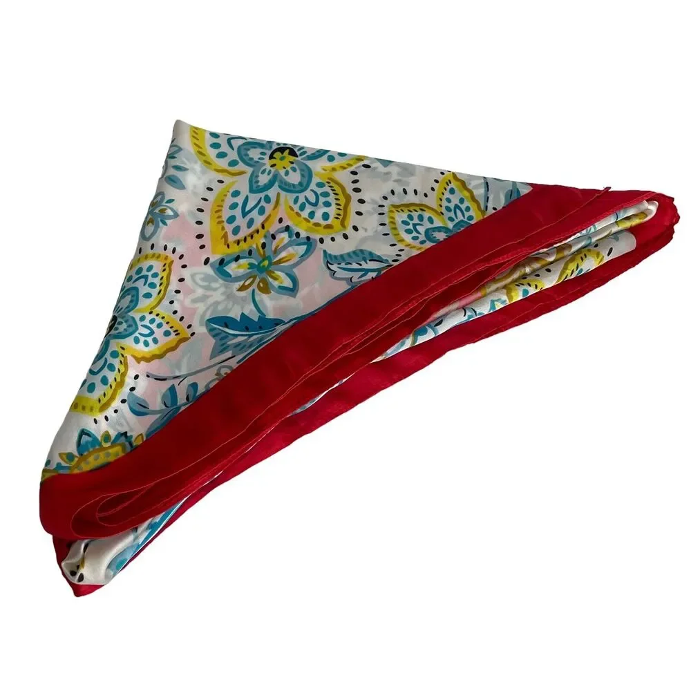 Pretty persuasions pink floral rectangle scarf wrap